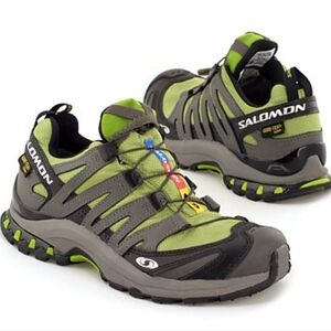 Salomon Green and Black Athletic Shoes